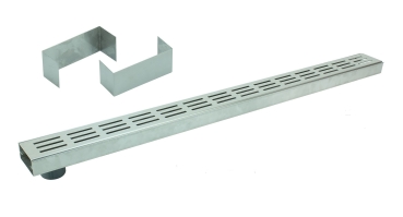 Rinnenset mit Ablaufstutzen Schlitzdesign